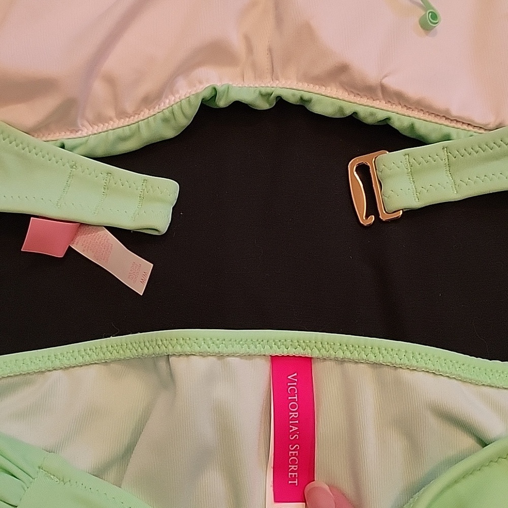 Victoria's Secret Mint Green Bikini Set with Gold Hardware - Picture 2 of 6
